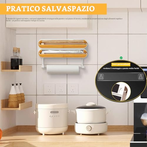 Porta Rotoli da Cucina 3 in 1