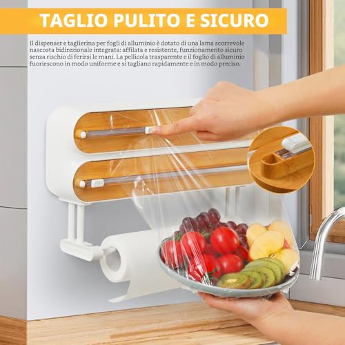 Porta Rotoli da Cucina 3 in 1