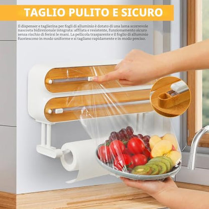 Porta Rotoli da Cucina 3 in 1