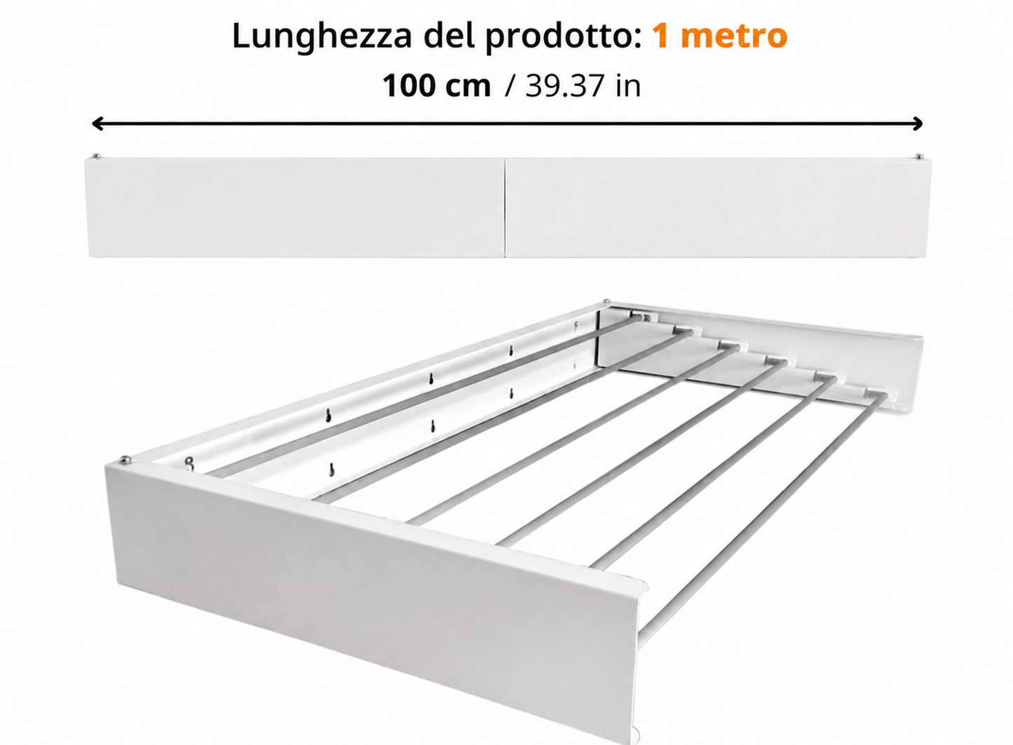 Stendino in metallo pieghevole a parete